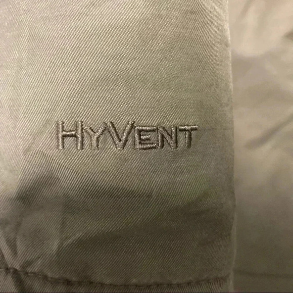 The North Face HyVent army green down  puffer parka hooded jacket - Picture 15 of 16